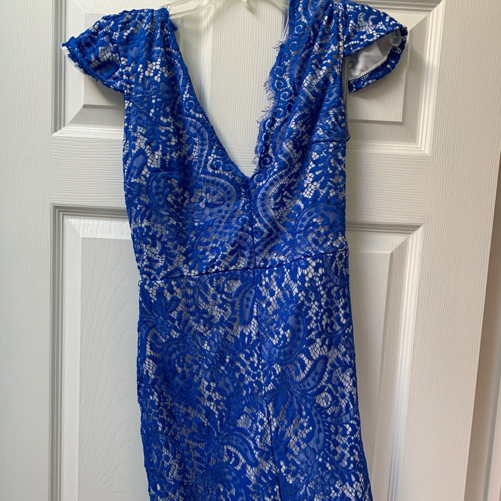 Mini dress lace blue